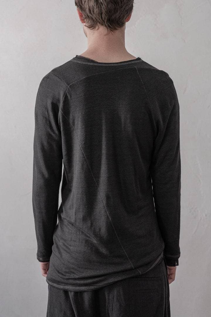eigensinnig wien | Aristoteles | Außergewöhnlicher leichter Herrenpullover aus Leinen in schwarz