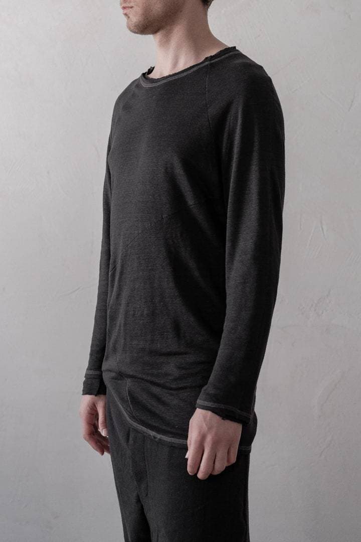 eigensinnig wien | Aristoteles | Außergewöhnlicher leichter Herrenpullover aus Leinen in schwarz
