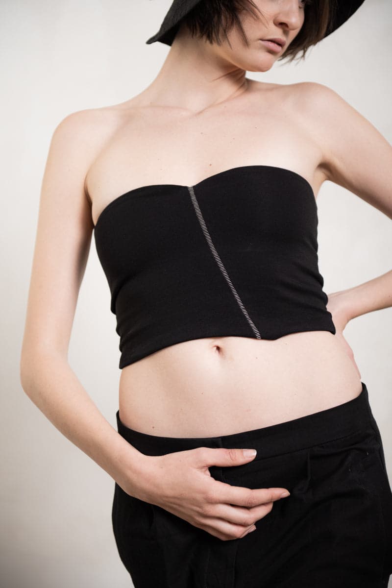 eigensinnig wien | Aspasia | Leichtes Damen-Bandeau aus Baumwolle in schwarz