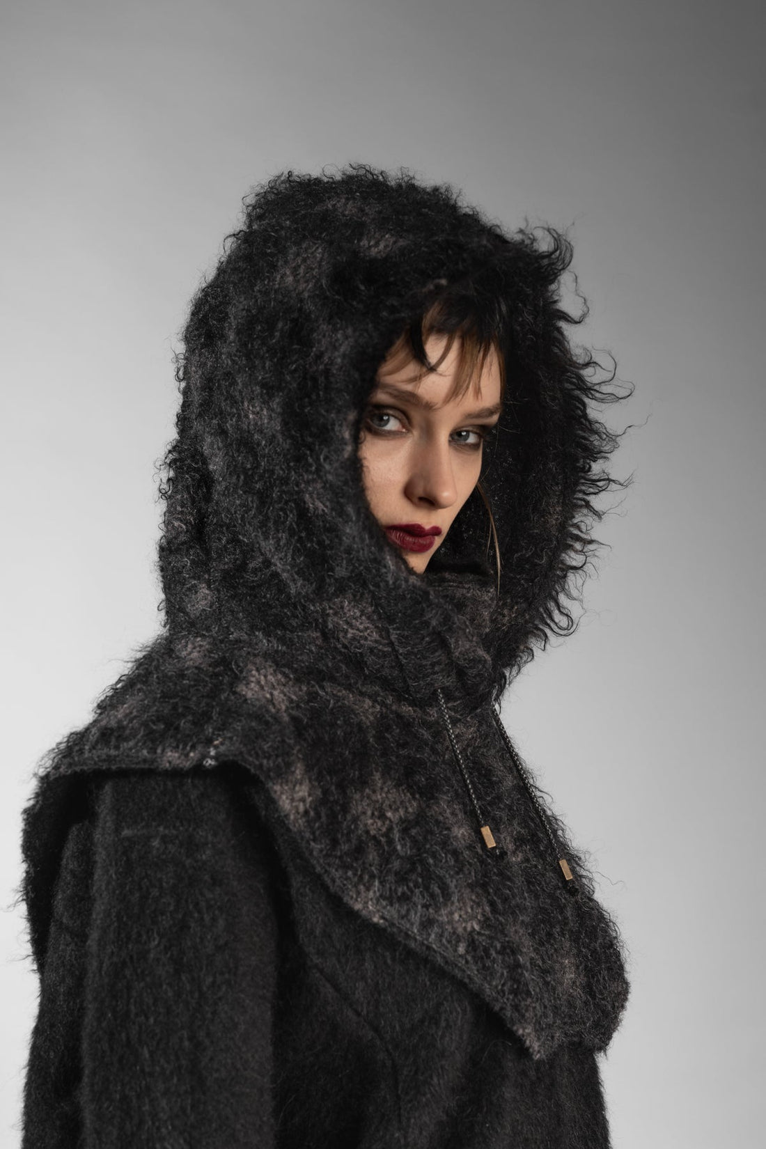 eigensinnig wien | Bingen | Ausgefallene Designer Balaclava aus Mohair in Schwarz