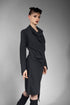 eigensinnig wien | Charleston | Asymmetrisches, schwarzes Kleid in außergewöhnlichem Design aus Seide