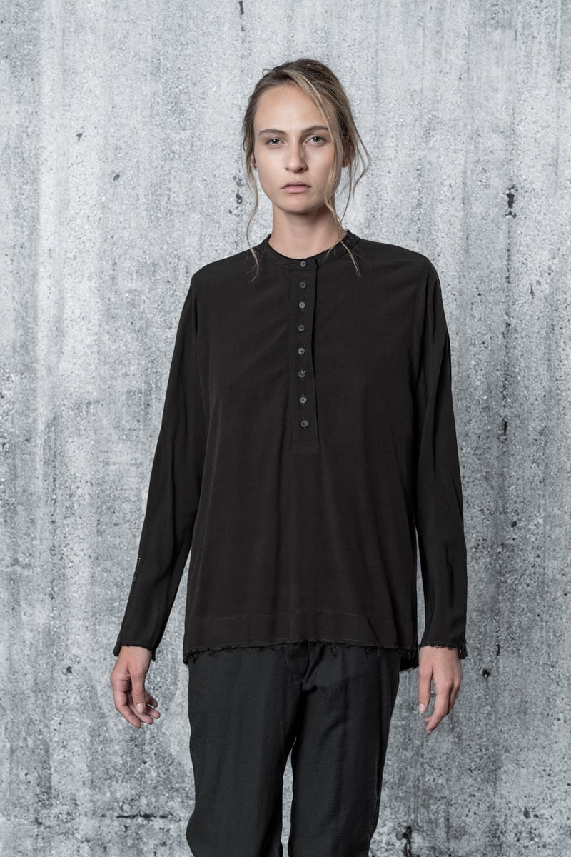 eigensinnig wien | Curie | Oversize Bluse in Schwarz-Braun