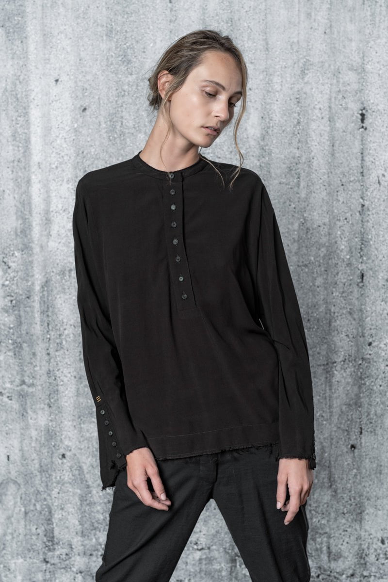 eigensinnig wien | Curie | Oversize Bluse in Schwarz-Braun
