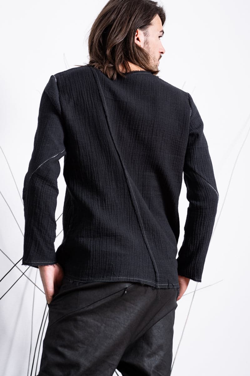eigensinnig wien | Derrida | Herren Pullover aus Baumwolle in dunkelgrau