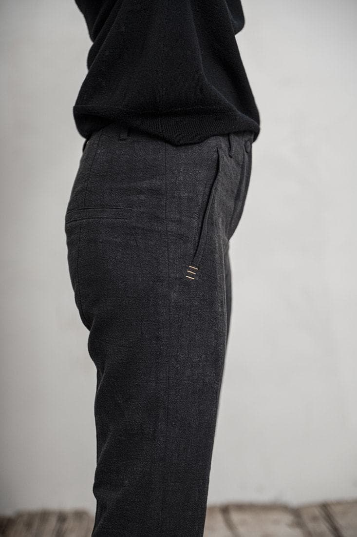 eigensinnig wien |  Didion | Slim Fit Damenhose aus leichtem Leinen in anthrazit