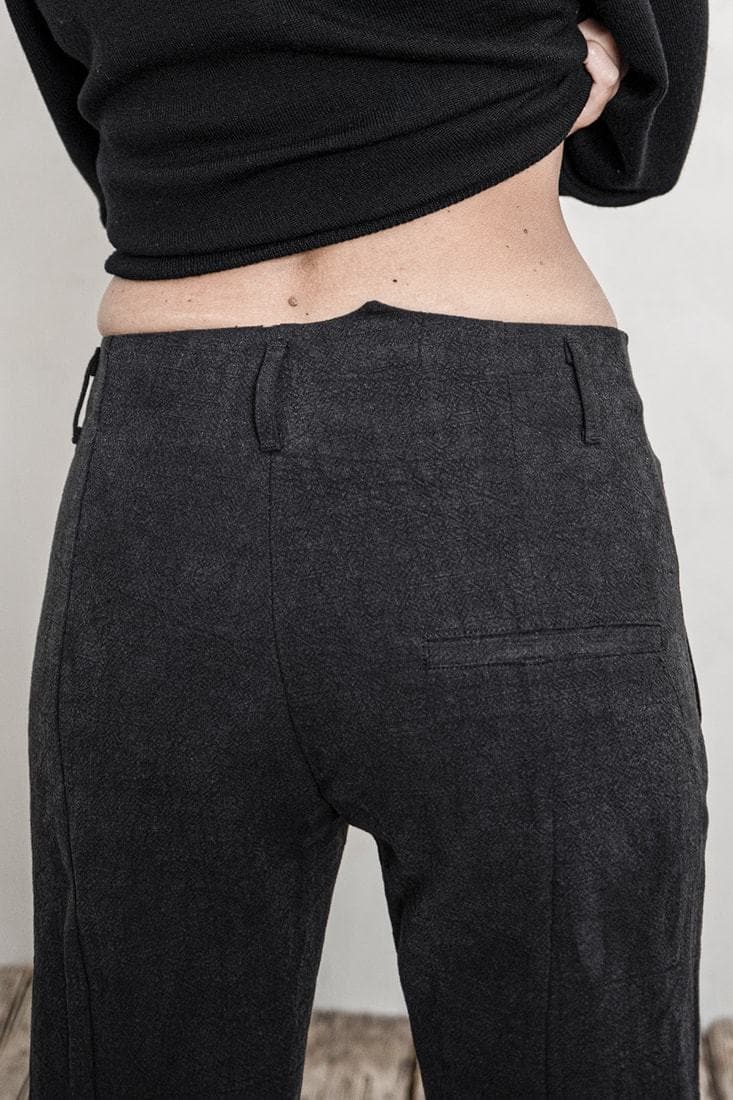 eigensinnig wien |  Didion | Slim Fit Damenhose aus leichtem Leinen in anthrazit