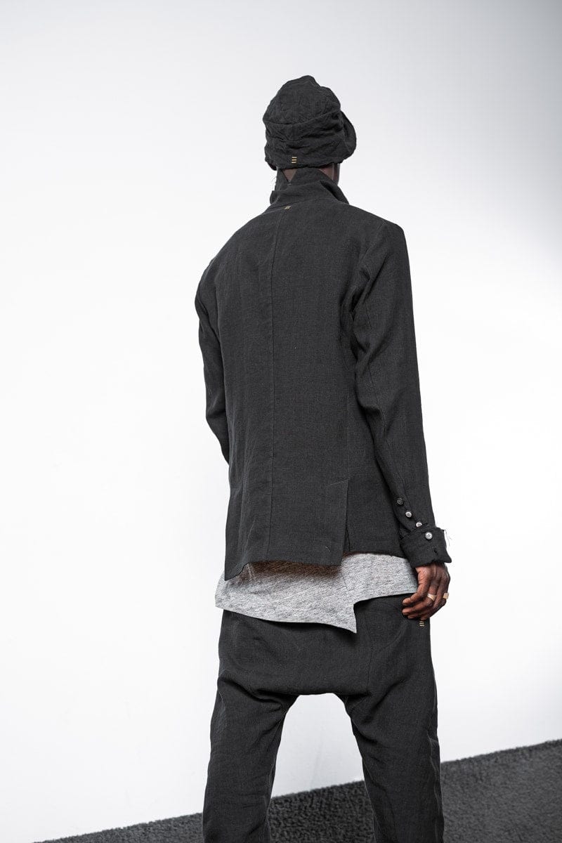 eigensinnig wien | Edward | Ausgefallene Herren Sommerjacke aus Leinen in Schwarz
