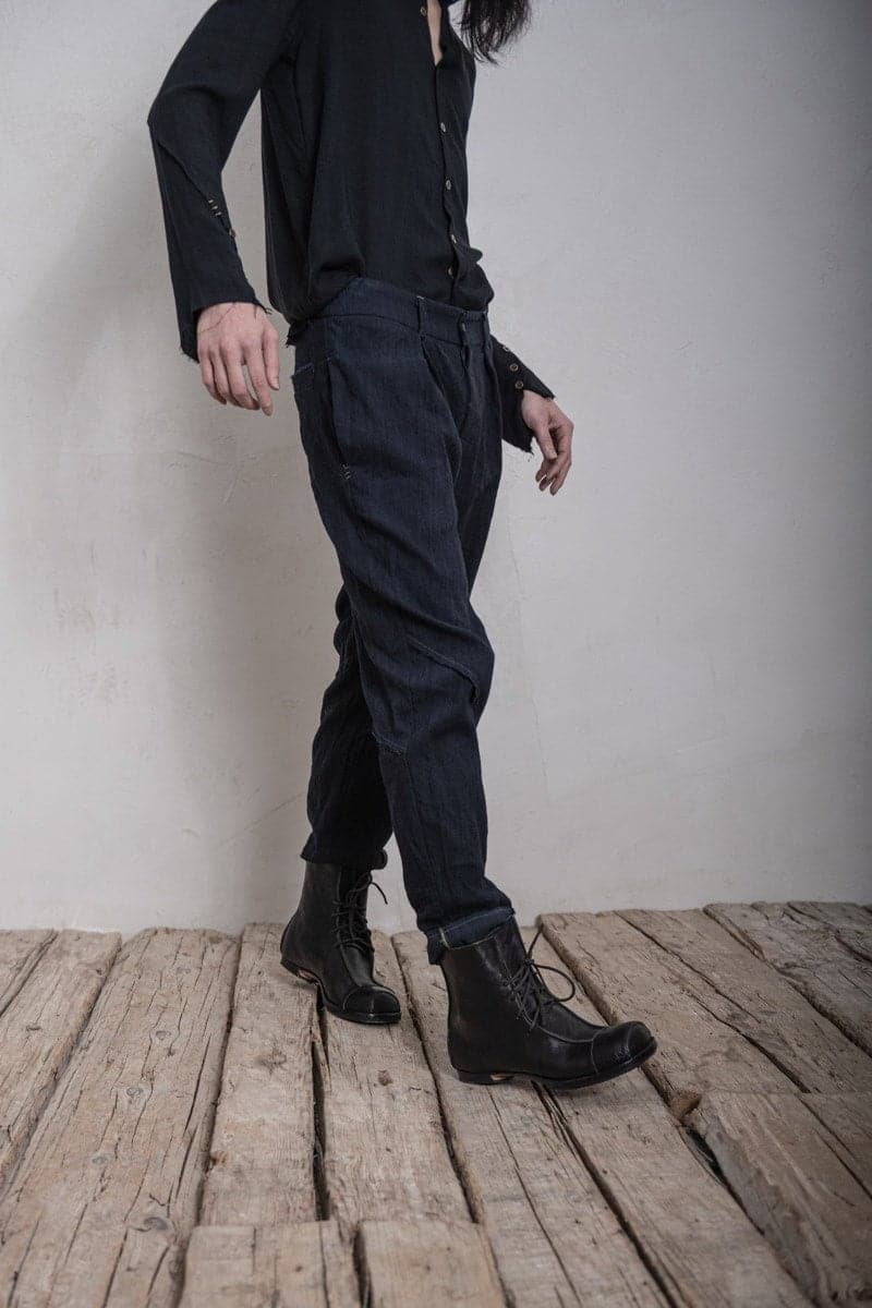 eigensinnig wien | Epikur | Spezielle Low Crotch Hose für Herren aus Baumwolle in schwarz