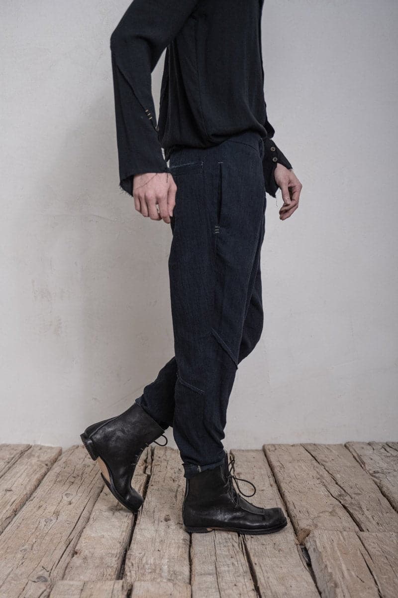 eigensinnig wien | Epikur | Spezielle Low Crotch Hose für Herren aus Baumwolle in schwarz