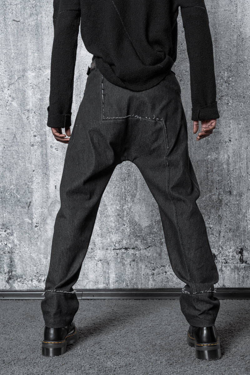 eigensinnig wien | Feuerhaken | Graue Baggy Jeans für Herren aus Baumwolle