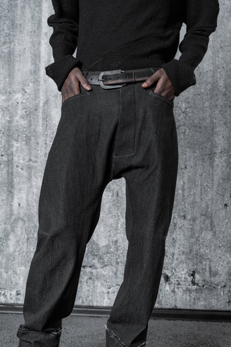 eigensinnig wien | Feuerhaken | Graue Baggy Jeans für Herren aus Baumwolle