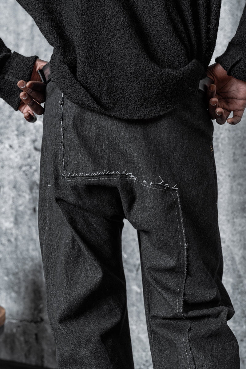 Hose eigensinnig wien | Feuerhaken | Graue Baggy Jeans für Herren aus Baumwolle - eigensinnig wien Online Shop für Designer Mode und Avantgarde Mode