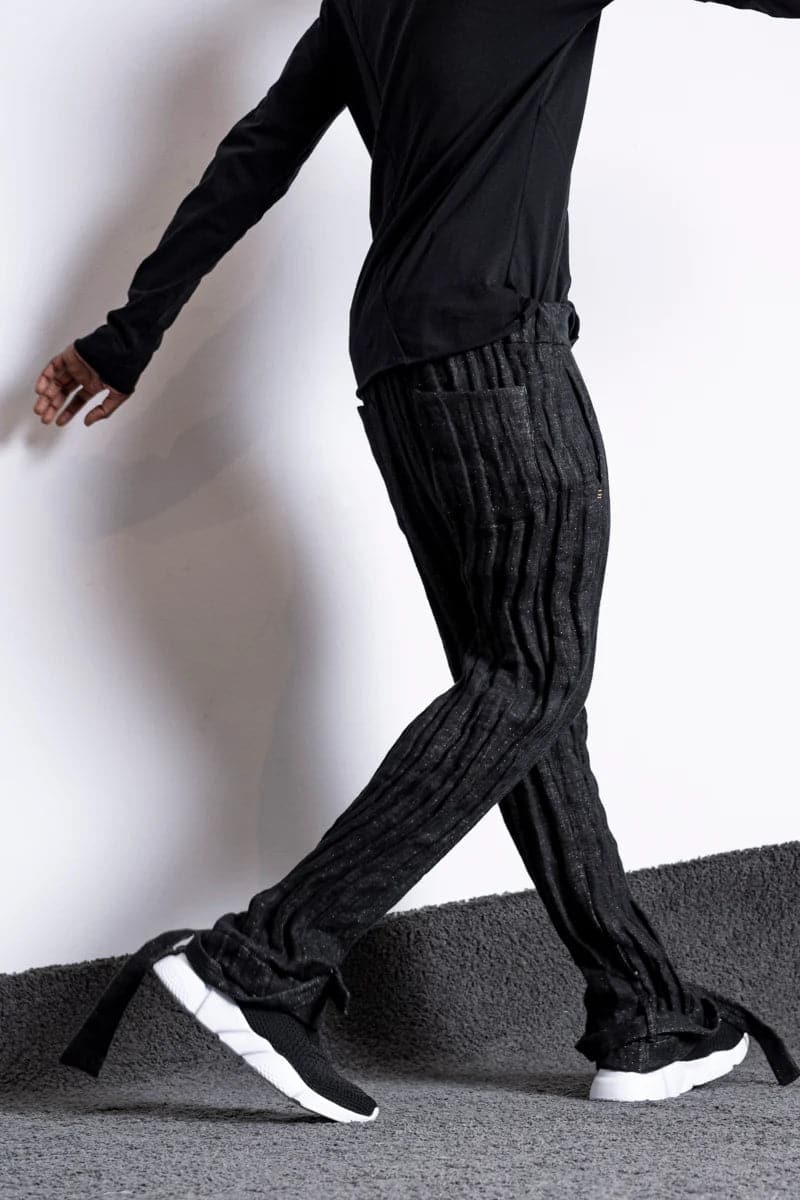 eigensinnig wien | Feyerabend | Designer Jogpants aus Leinen für Damen und Herren in Schwarz