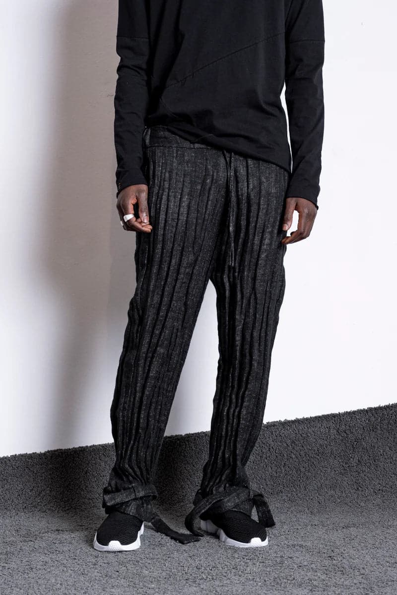 eigensinnig wien | Feyerabend | Designer Jogpants aus Leinen für Damen und Herren in Schwarz