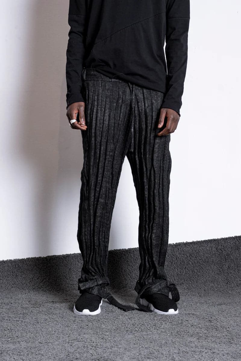 eigensinnig wien | Feyerabend | Designer Jogpants aus Leinen für Damen und Herren in Schwarz