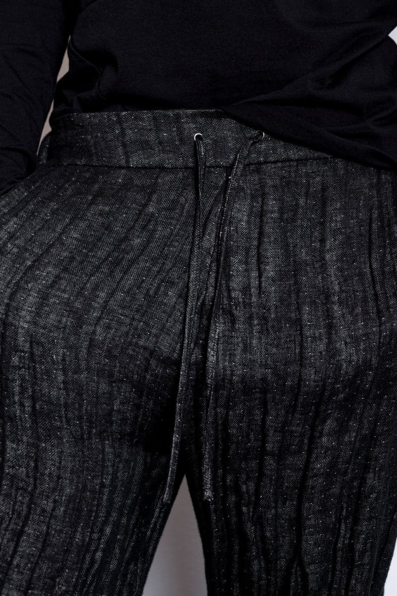 eigensinnig wien | Feyerabend | Designer Jogpants aus Leinen für Damen und Herren in Schwarz