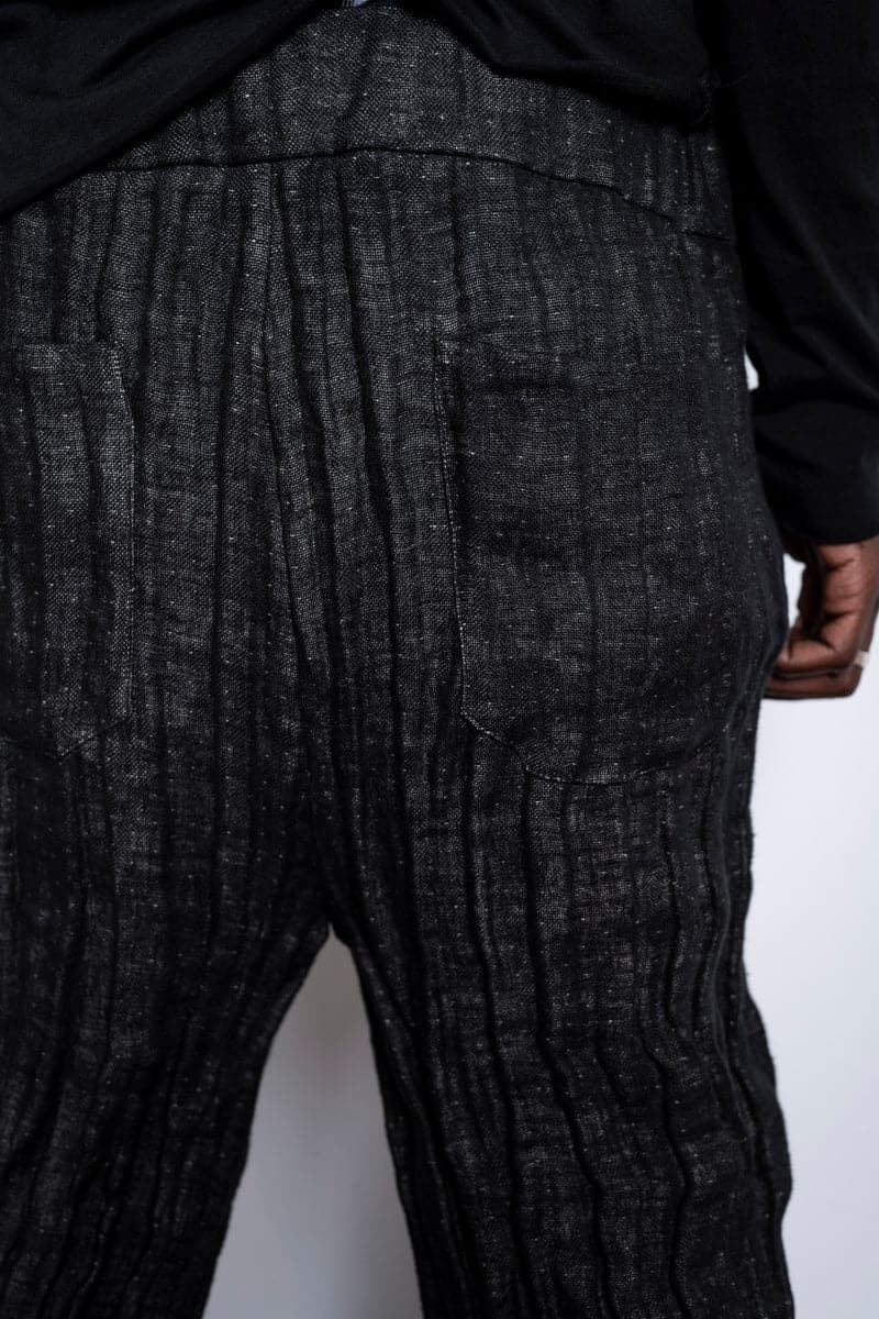 eigensinnig wien | Feyerabend | Designer Jogpants aus Leinen für Damen und Herren in Schwarz