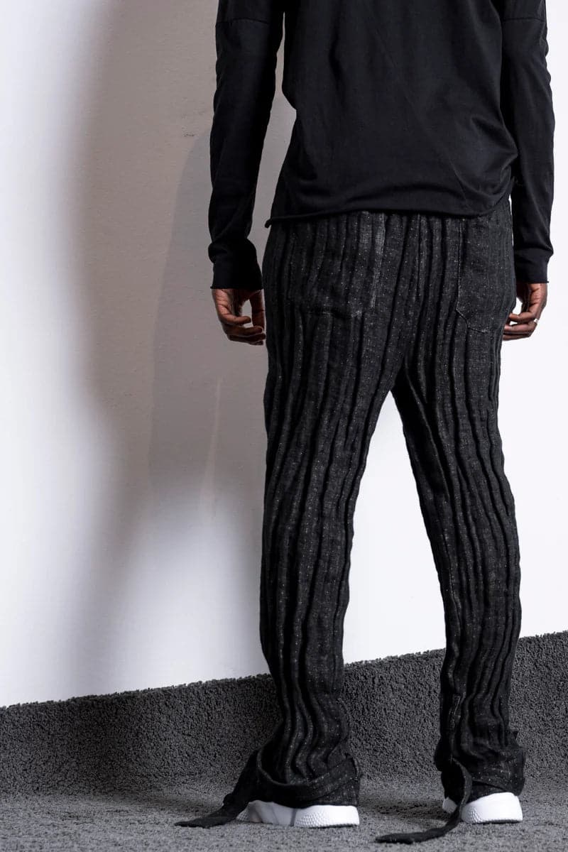 eigensinnig wien | Feyerabend | Designer Jogpants aus Leinen für Damen und Herren in Schwarz
