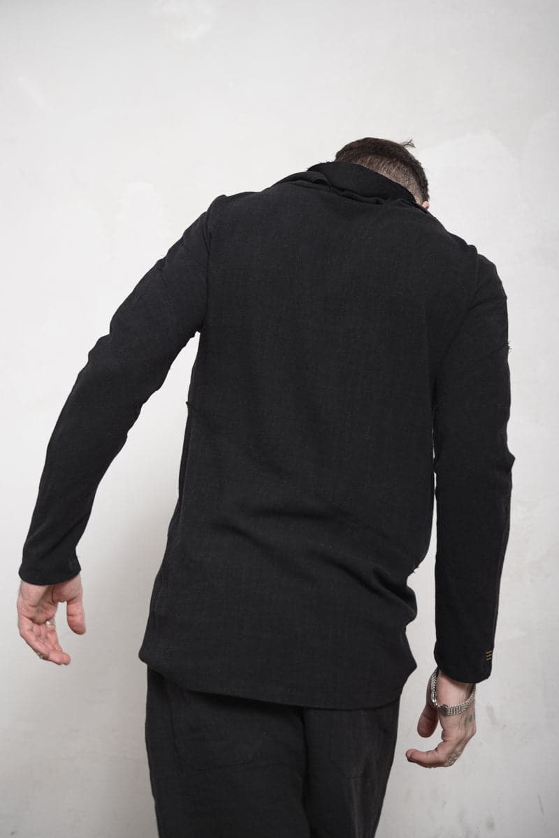 eigensinnig wien | Flaubert | Ungewöhnlicher Sommerpullover mit speziellem Kragen schwarz