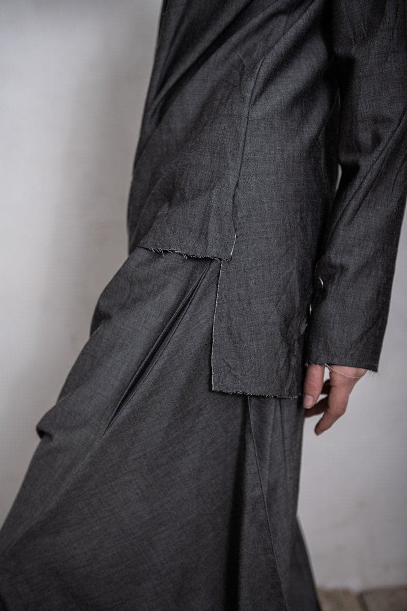 eigensinnig wien | Jelinek | Asymmetrische, weite Damenbluse in grau