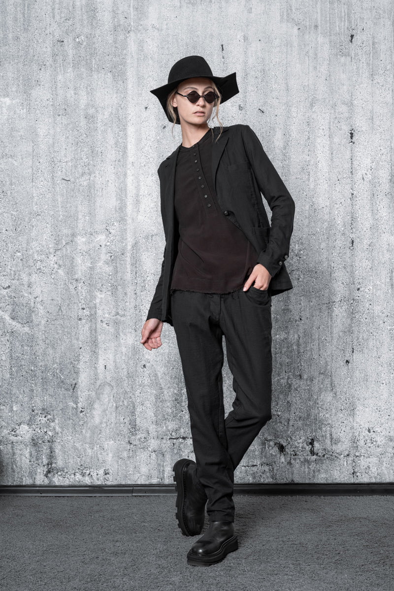 eigensinnig wien | Kierkegaard | Schwarze Chino Hose für Damen aus Baumwolle