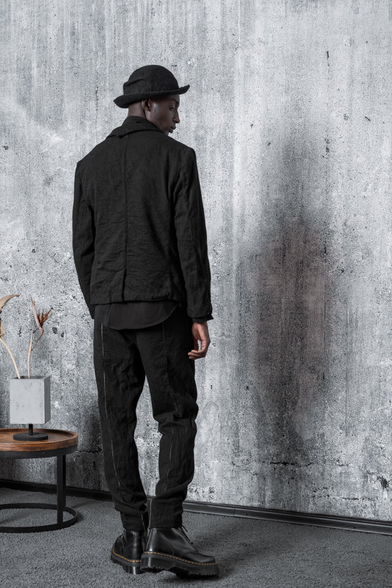 eigensinnig wien | Leibniz | Schwarzes Designer Woll Sakko für Herren