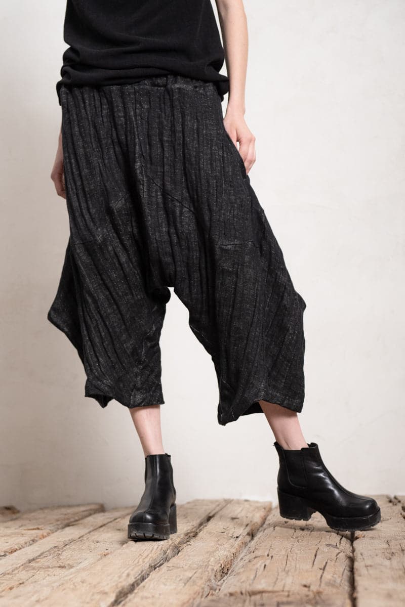 eigensinnig wien | Liessmann | Haremshose aus speziellem Leinen schwarz