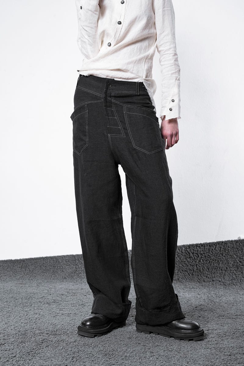 Black linen baggy pants Marshall eigensinnig wien
