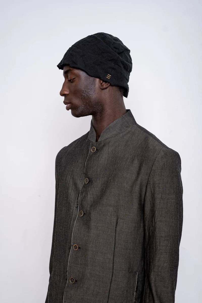 eigensinnig wien | Mises | Herrenjacke mit Stehkragen in sportlich, elegantem Design Braun