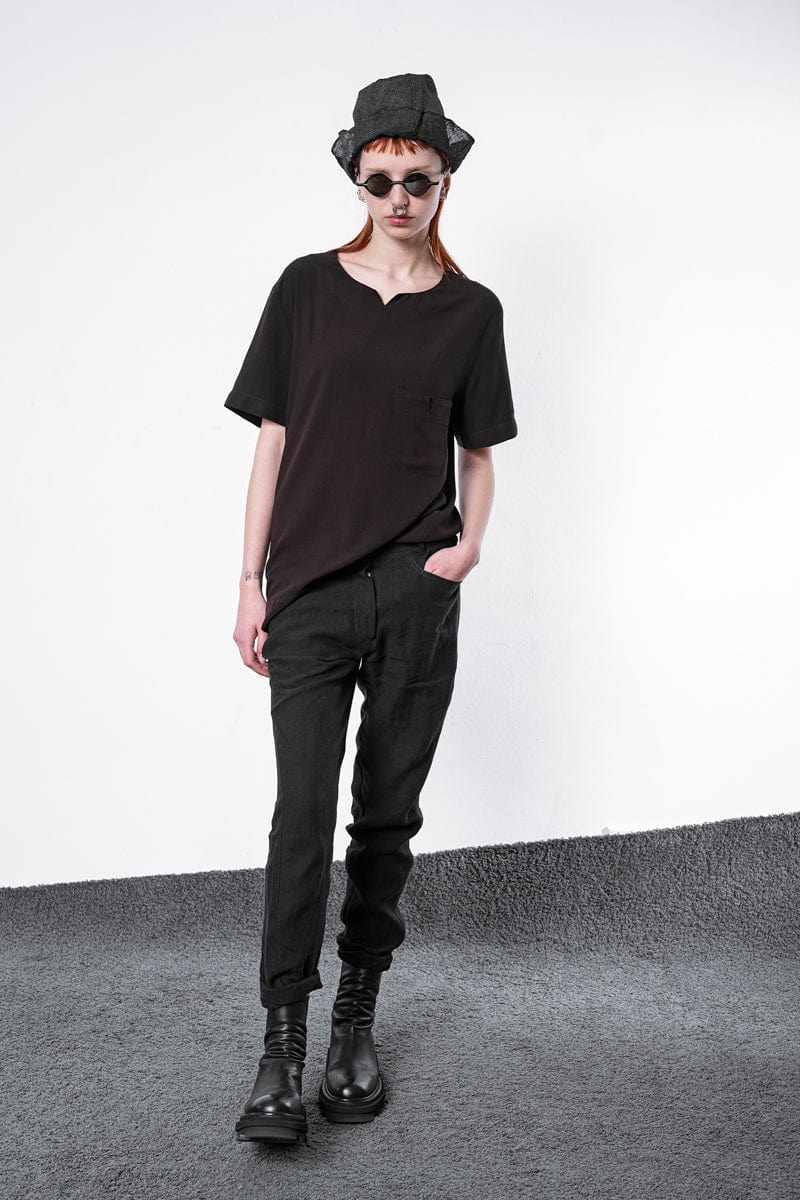 eigensinnig wien | Ricoeur | Leichtes T-Shirt für Damen und Herren in Schwarz
