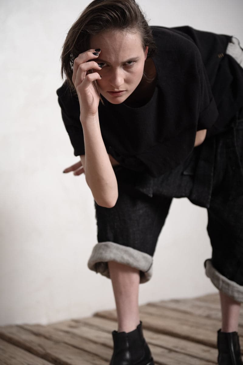 eigensinnig wien | Rilke | Leinen Jumpsuit in schwarz