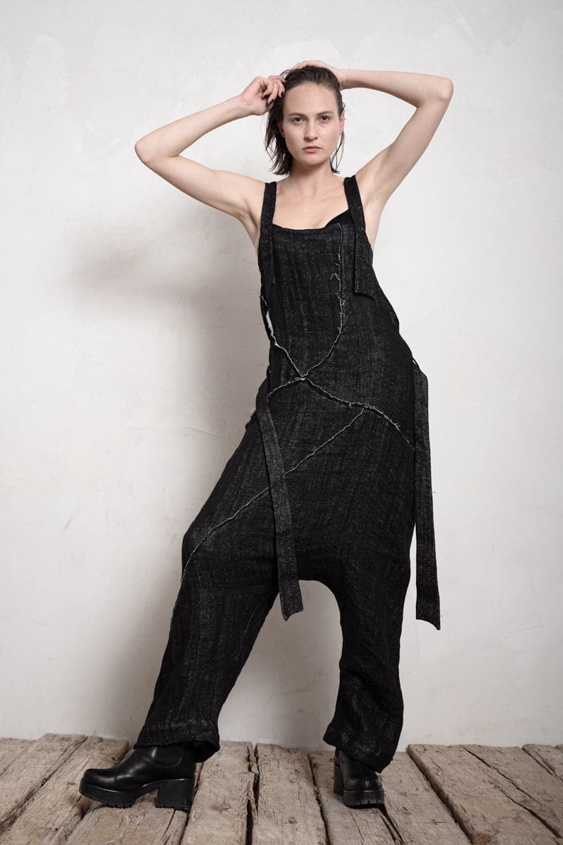 eigensinnig wien | Rilke | Leinen Jumpsuit in schwarz