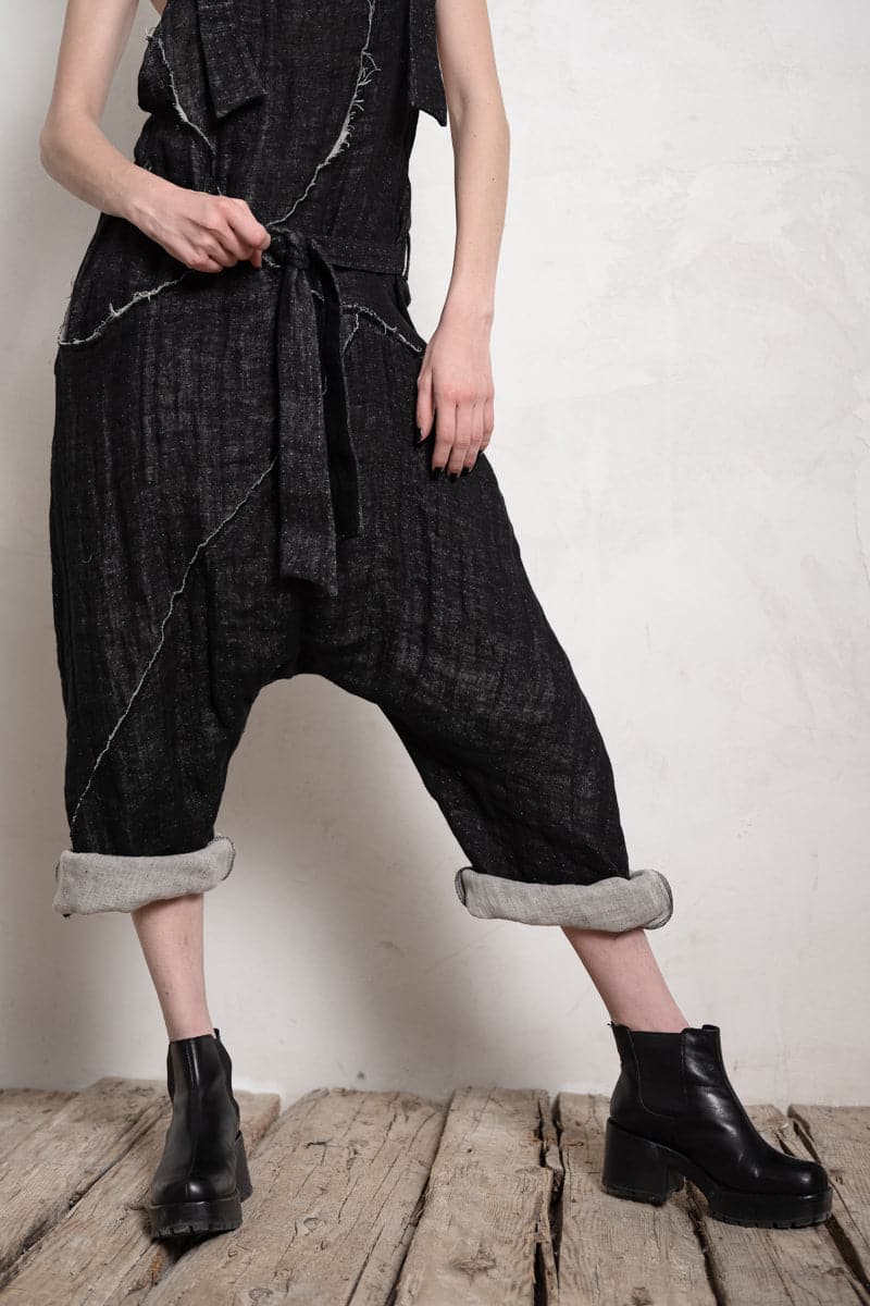eigensinnig wien | Rilke | Leinen Jumpsuit in schwarz