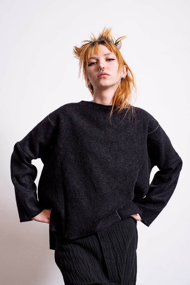 Damen Pullover Weiter Pullover Pullover Damen Pulli Schwarz Weiß