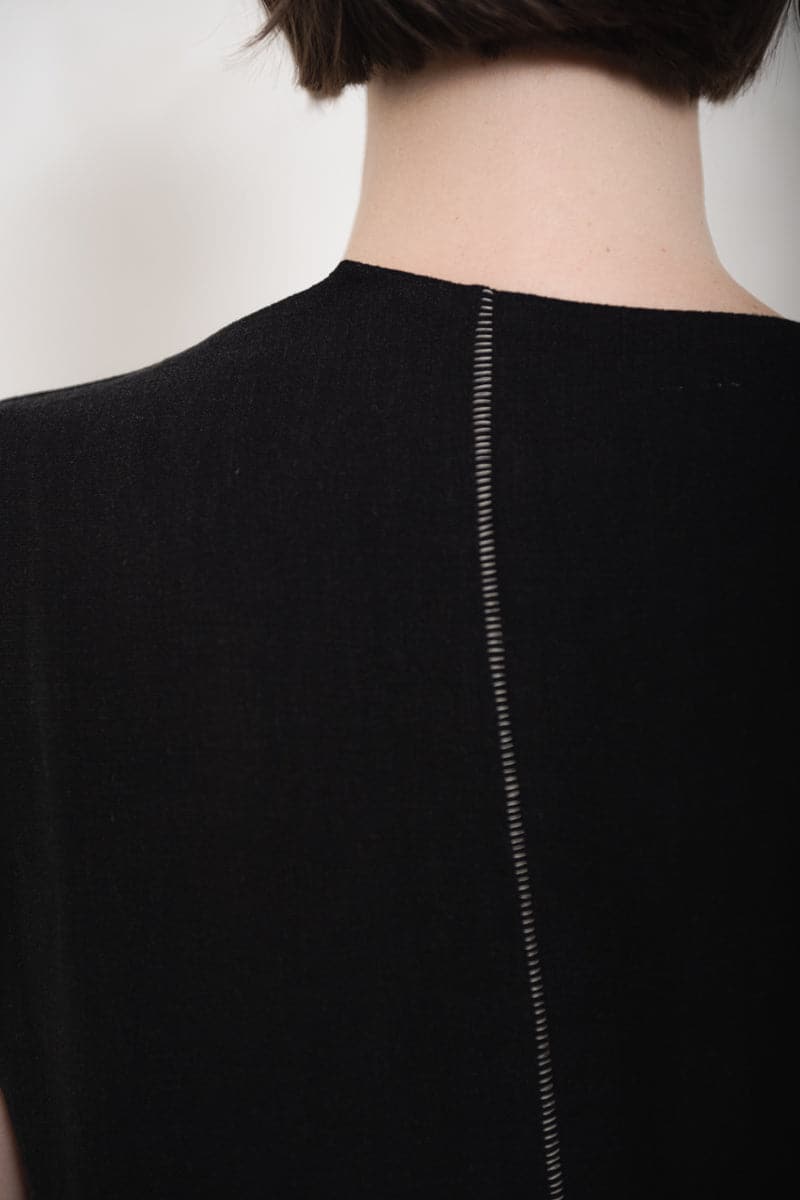 eigensinnig wien | Weil | Lange Bluse und leichtes Sommerkleid aus Leinen in schwarz