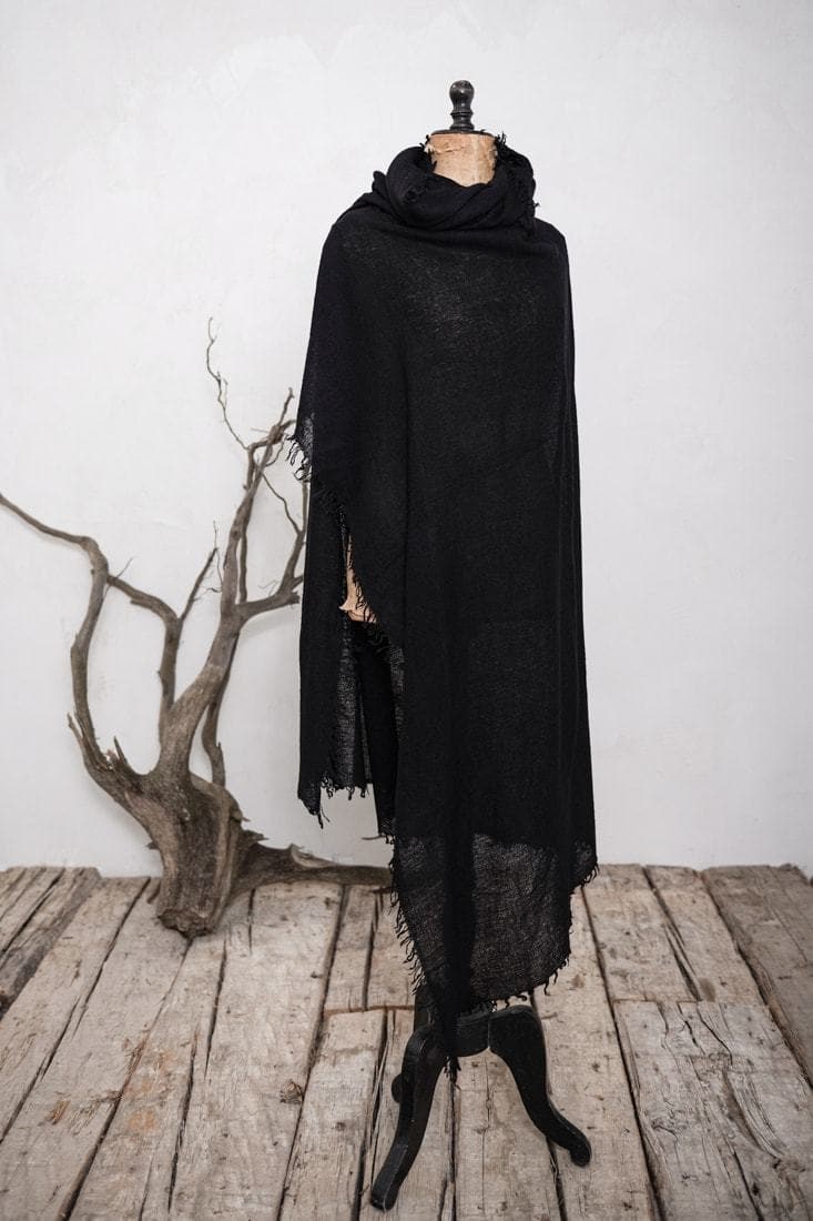 Faliero Sarti | Chiara/U | Feinster Kaschmir-Seidenschal, edel in schwarz
