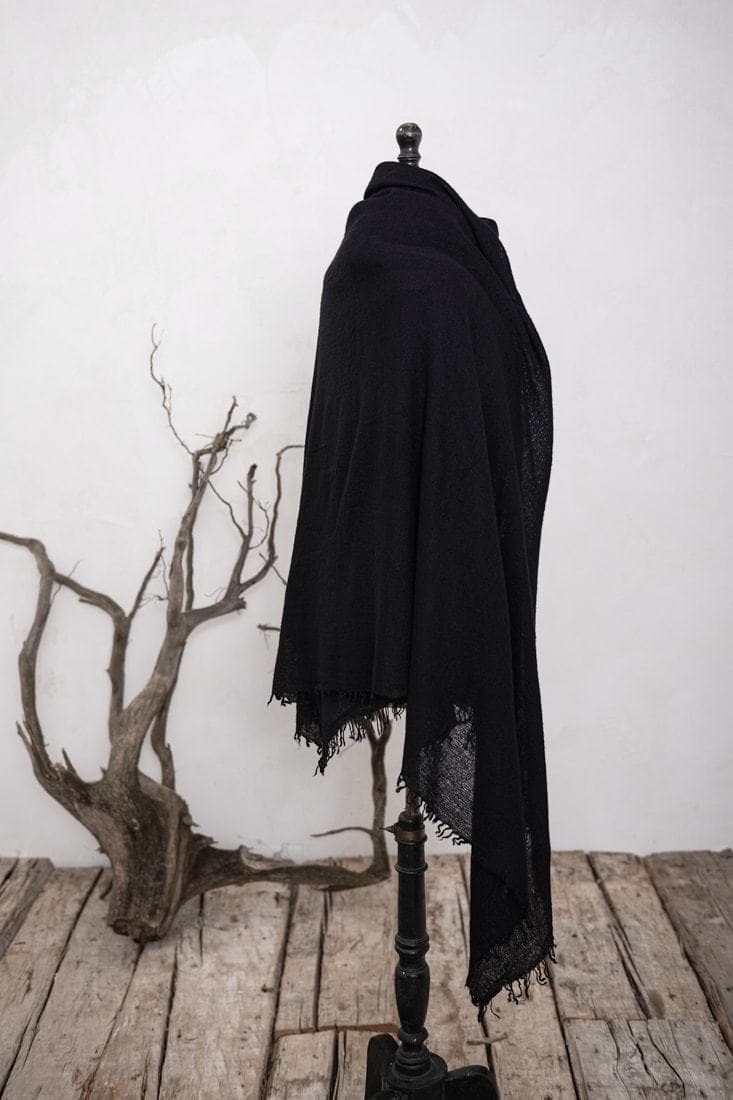 Faliero Sarti | Chiara/U | Feinster Kaschmir-Seidenschal, edel in schwarz