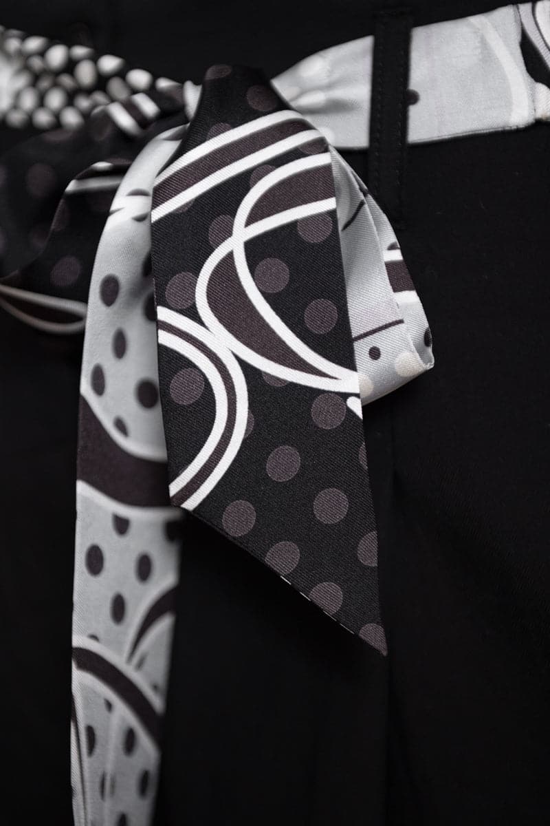 Faliero Sarti | Cintura Con Elastico | Einzigartiger Seidengürtel in grau / blau