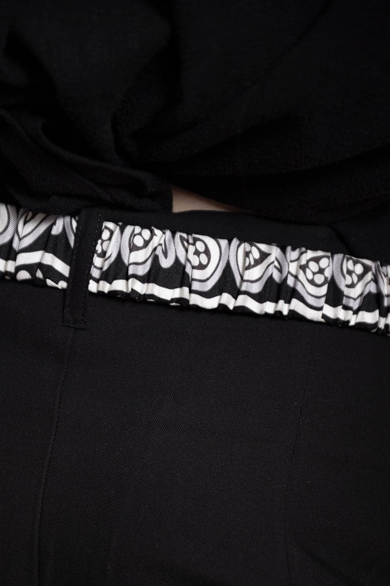 Faliero Sarti | Cintura Con Elastico | Einzigartiger Seidengürtel in grau / blau