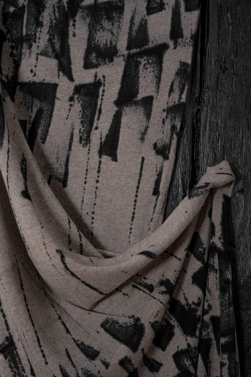 Faliero Sarti | Edo | Edler Kaschmirschal mit Muster in Braun/Schwarz