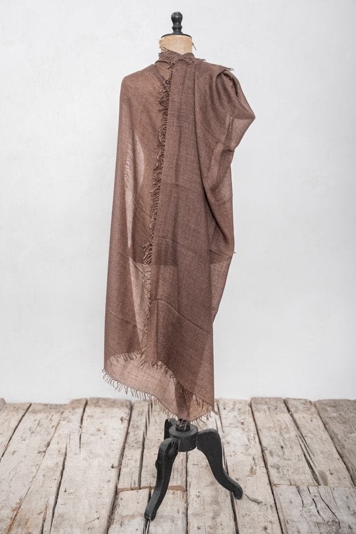 Faliero Sarti | New Lolly | Einzigartiger Kaschmir-Seidenschal in braun/grau