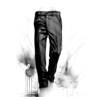 Men's designer black pants