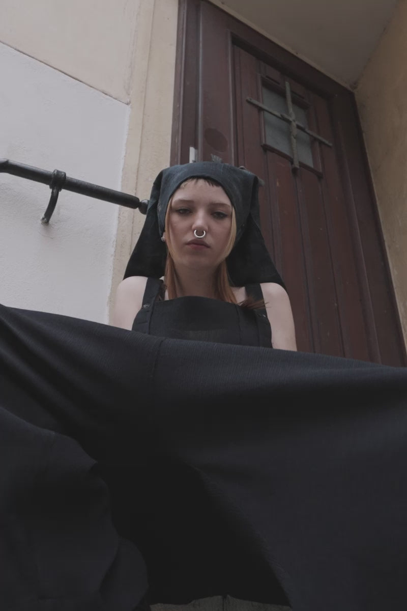 eigensinnig wien | Rilke | Harem pant jumpsuit for women and men from black silk