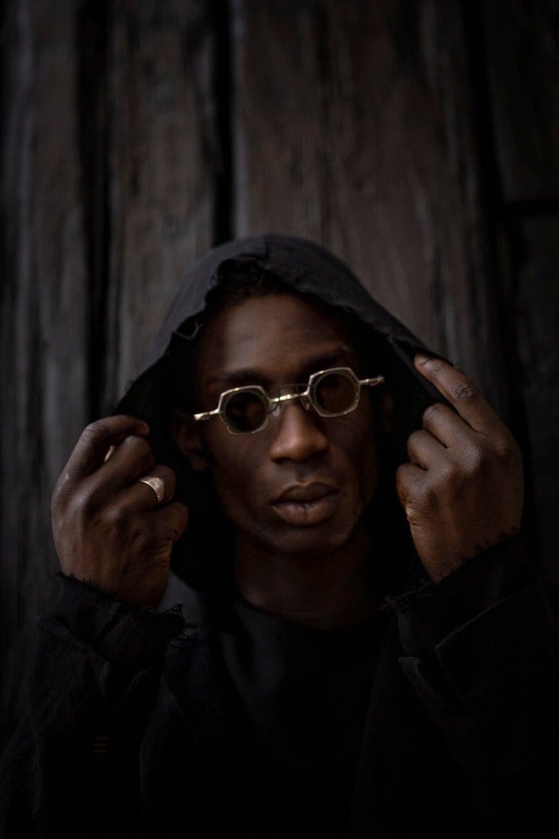 Rigards | RG1921TI | Geometrische Sonnenbrille mit rundem Clip On