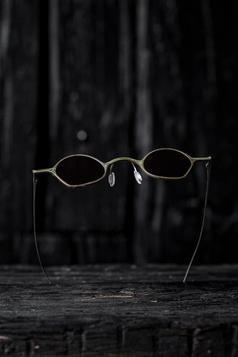 Rigards | RG1923CU | Extravagante Metall Sonnenbrille in ungewöhnlicher Form in Braun-Grün