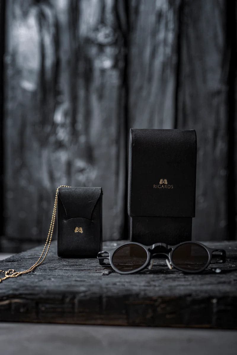 Rigards | RG1924TI | Extravagante Metall Clip On Sonnenbrille in ungewöhnlicher Form in Schwarz