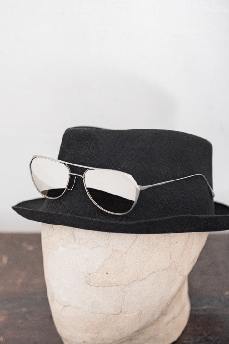 Rigards x Geoffrey B. Small | RG1979GBS | Außergewöhnliche Piloten-Sonnenbrille aus Vintage Titanium in braun