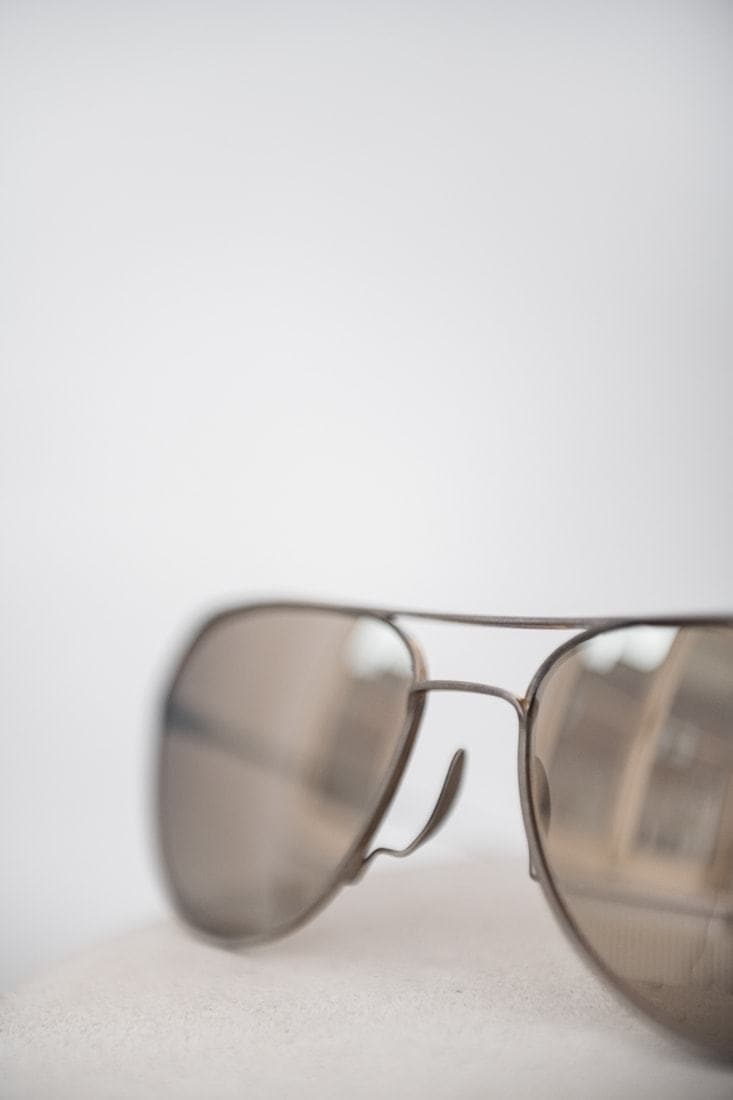 Rigards x Geoffrey B. Small | RG1979GBS | Außergewöhnliche Piloten-Sonnenbrille aus Vintage Titanium in braun