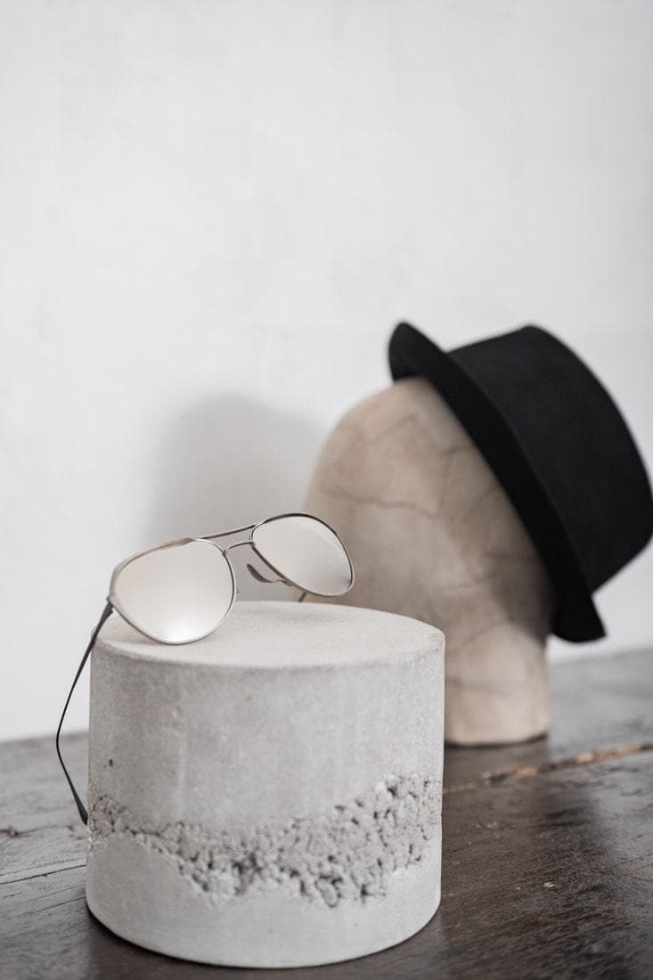 Rigards x Geoffrey B. Small | RG1979GBS | Außergewöhnliche Piloten-Sonnenbrille aus Vintage Titanium in braun