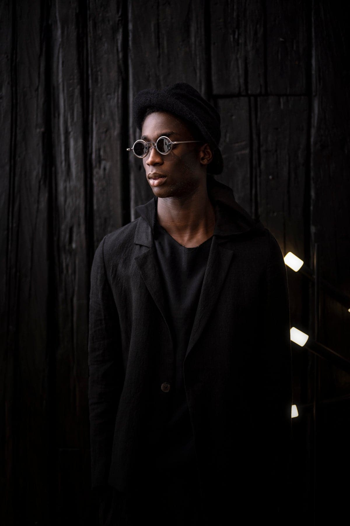 Rigards x Ziggy Chen | RG1911CU | Extravagante, runde Metall Sonnenbrille mit Clip On für Damen und Herren in grau/schwarz